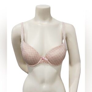 Marilyn Monroe Push-up Bra Nude/Soft Pink/Coral Lace Women’s 34C